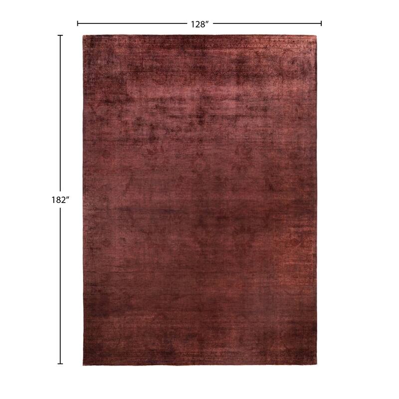 Overdyed One-of-a-Kind Hand-Knotted Area Rug - Pink - 10' 8" x 15' 2"