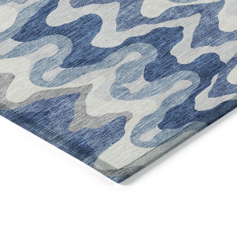 HomeRoots Abstract Transitional Rectangle Outdoor Rug