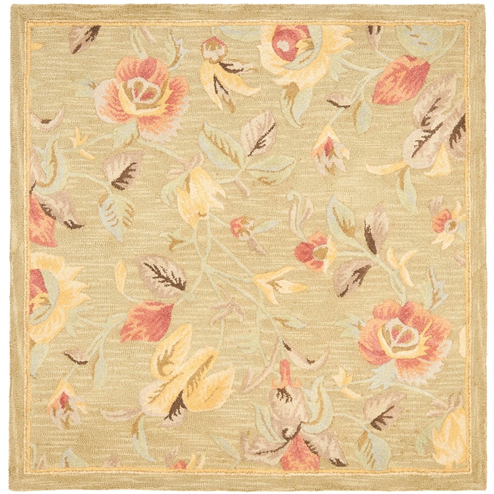 SAFAVIEH Handmade Blossom Donus Modern Floral Wool Rug