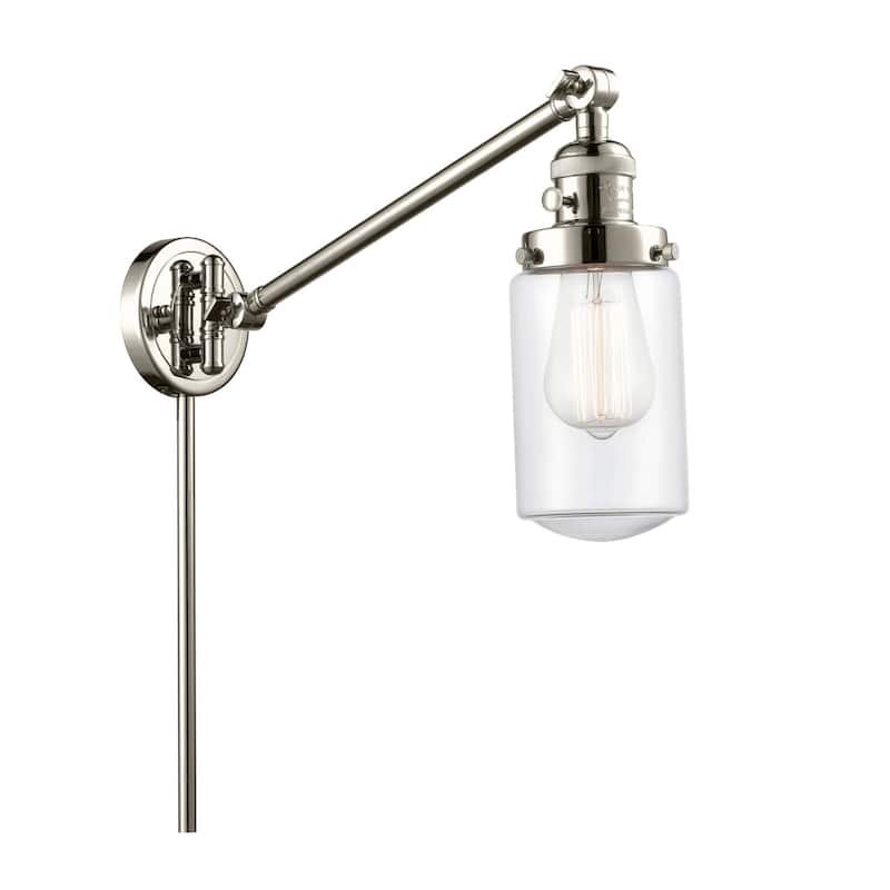 Innovations Lighting Dover 26" Tall Bathroom Sconce - Polished Nickel / Clear
