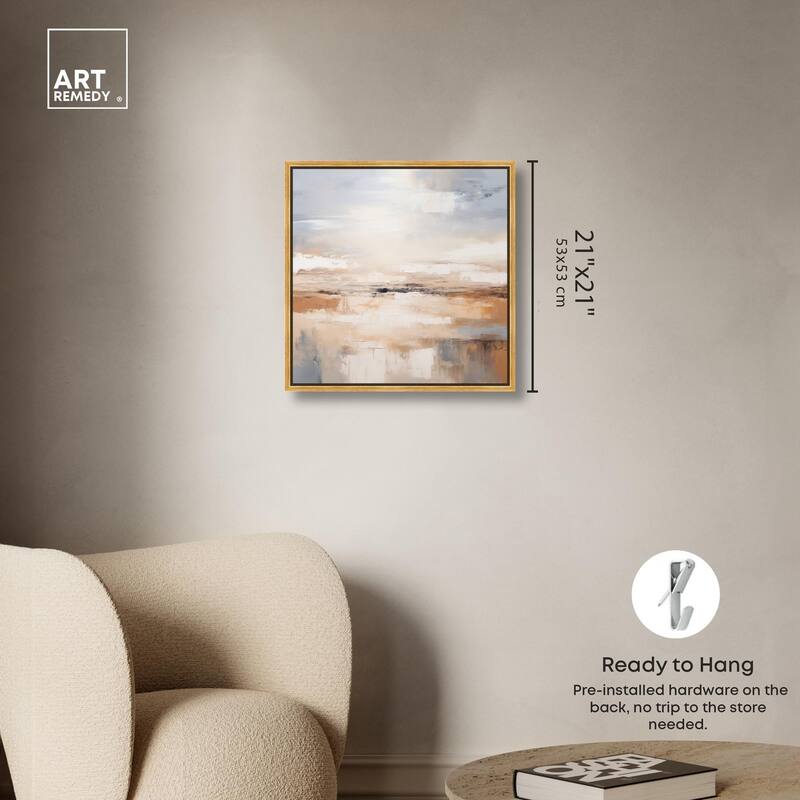 Tonal Strata Canvas by Art Remedy