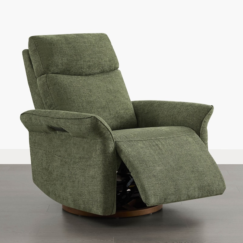 Spruce & Spring Power Swivel Recliner Chair Triple-Motor Nursery Glider
