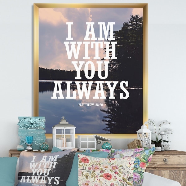 Designart 'With You Always' Lake House Framed Art Print. Opens flyout.