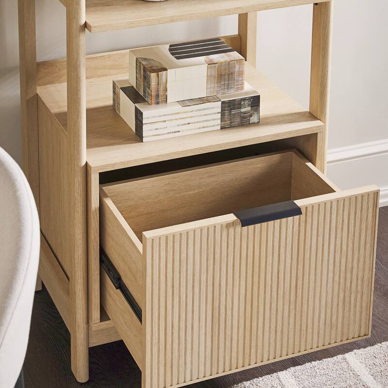 Middlebrook Designs 22" Narrow Bookshelf with Drawer