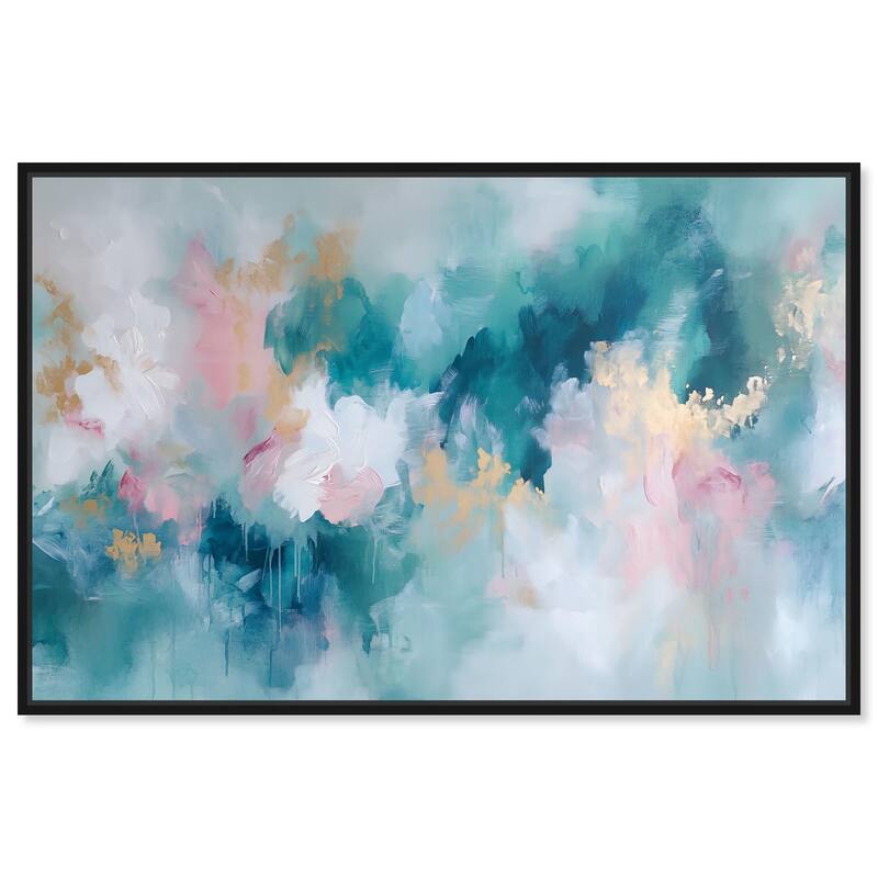 Emerald Sky Canvas by Art Remedy - 54" x 36" - Black
