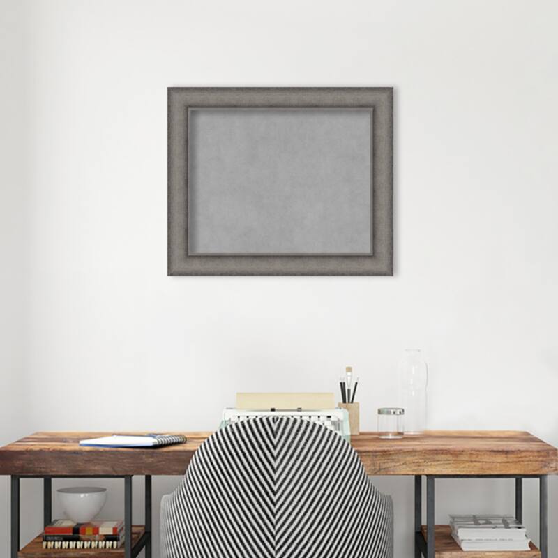 Amanti Art Burnished Concrete Framed Magnetic Board
