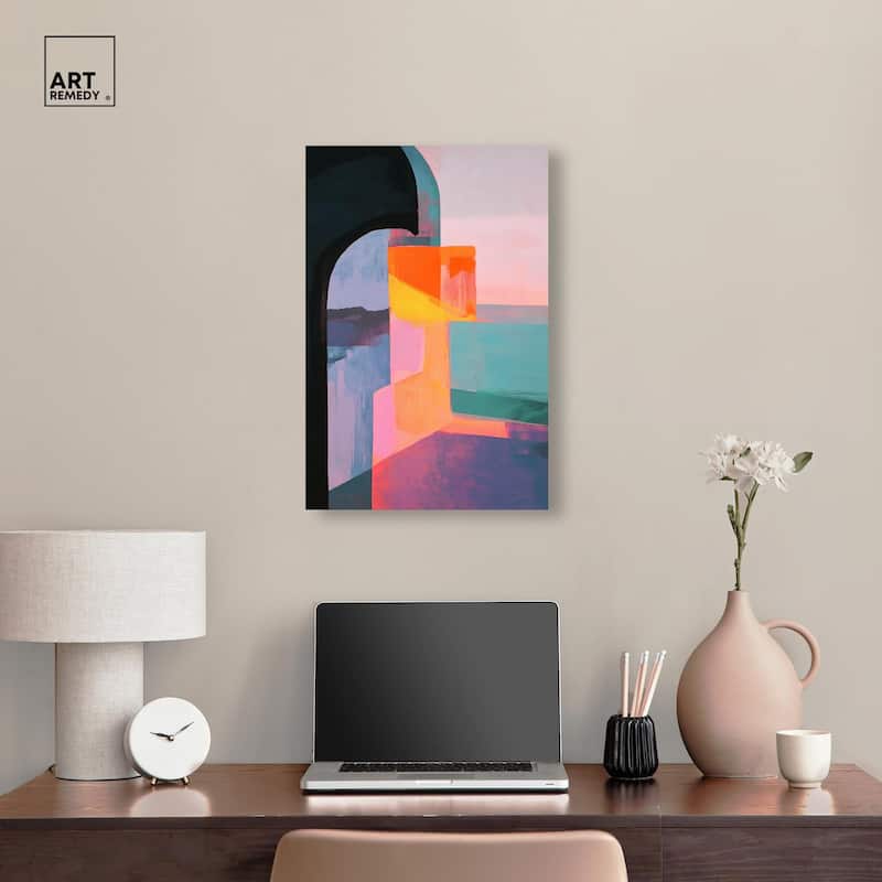 Color Blocks III Canvas by Art Remedy, Gallery Wrapped