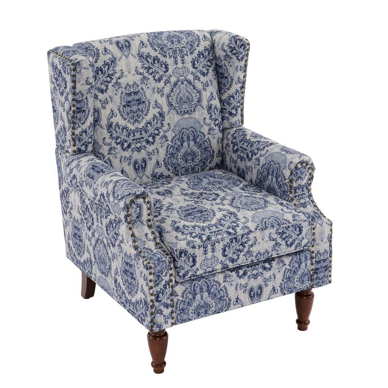 Upholstered Accent Chair Nailhead Trim Arm Chair