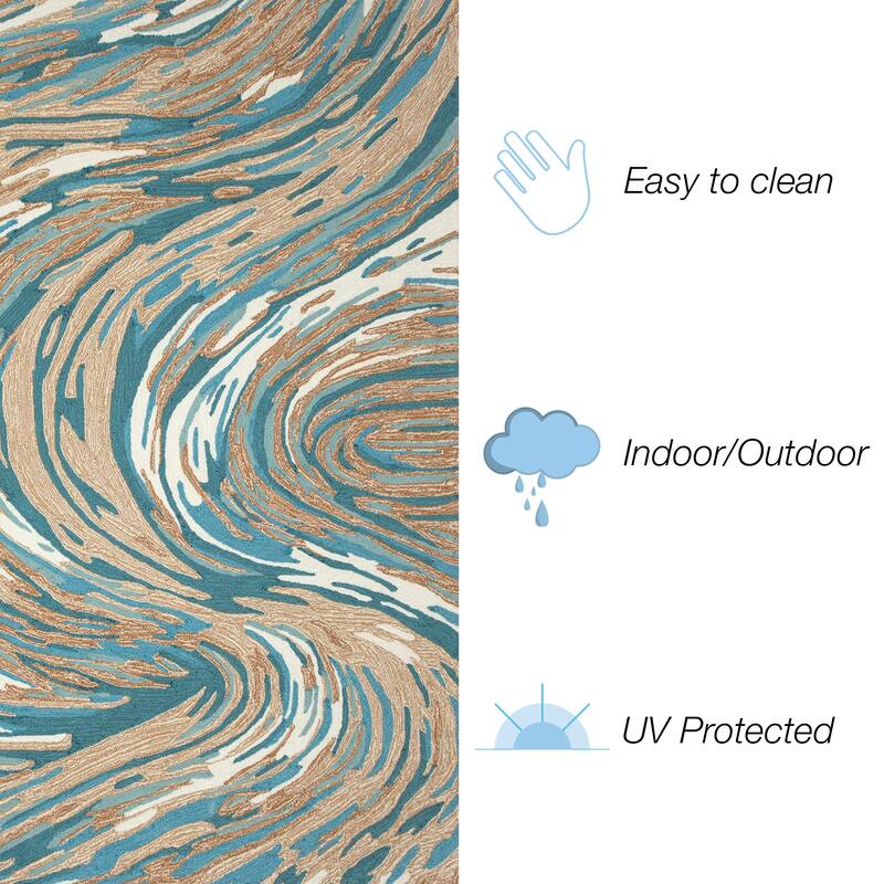 Liora Manne Capri Big Wave Indoor/Outdoor Area Rug