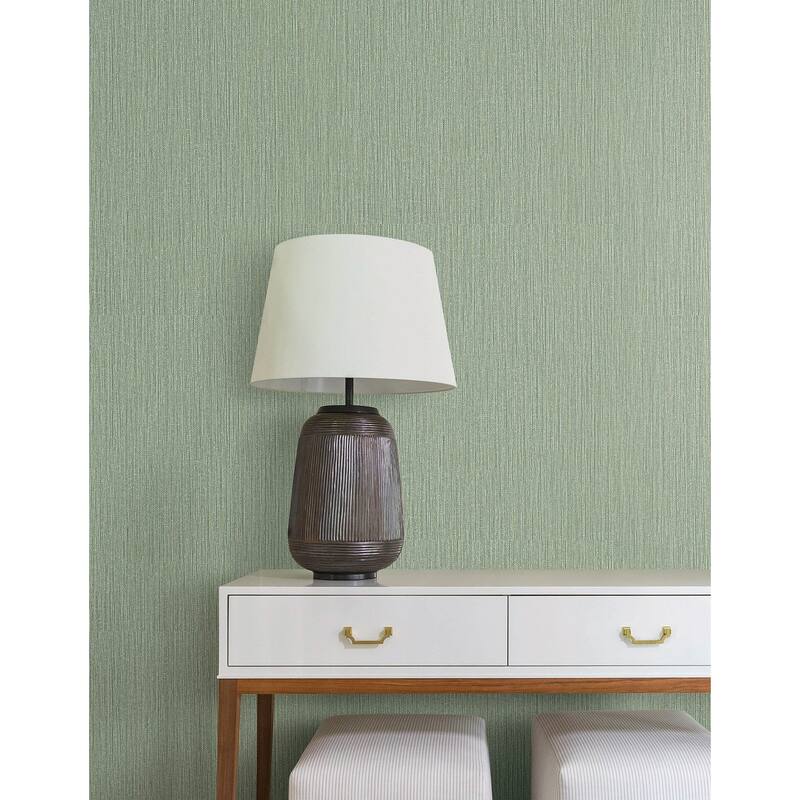 York Wallcoverings Washed Ramie Sea Glass Wallpaper