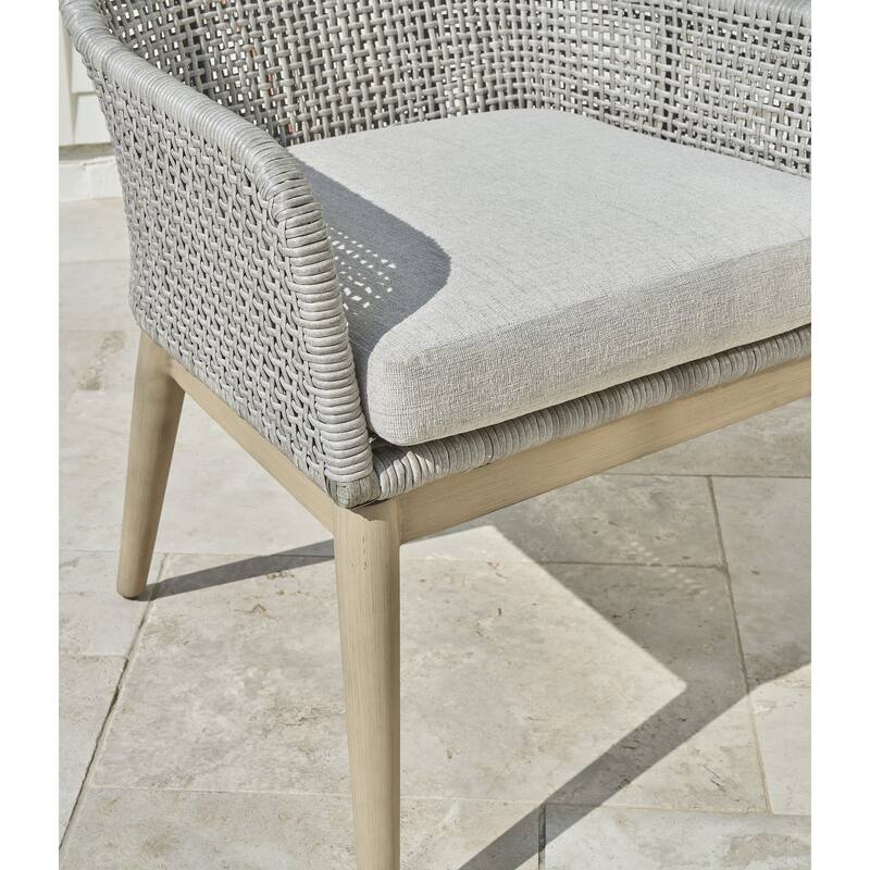 Signature Design by Ashley Seton Creek Gray Outdoor Dining Arm Chair (Set of 2) - 25.25" W x 24.5" D x 36" H