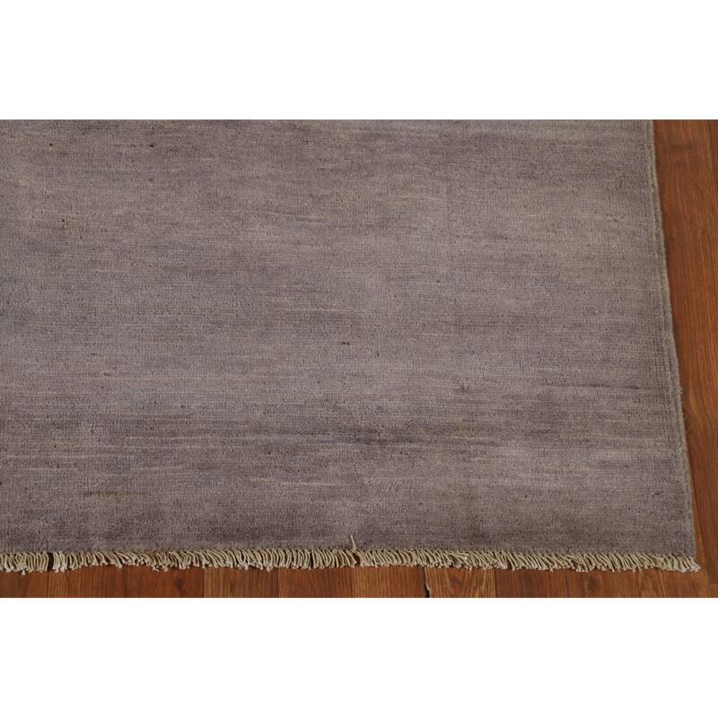 Gray Modern Gabbeh Oriental Area Rug Hand-Knotted Wool Carpet - 5'7"x 7'8"