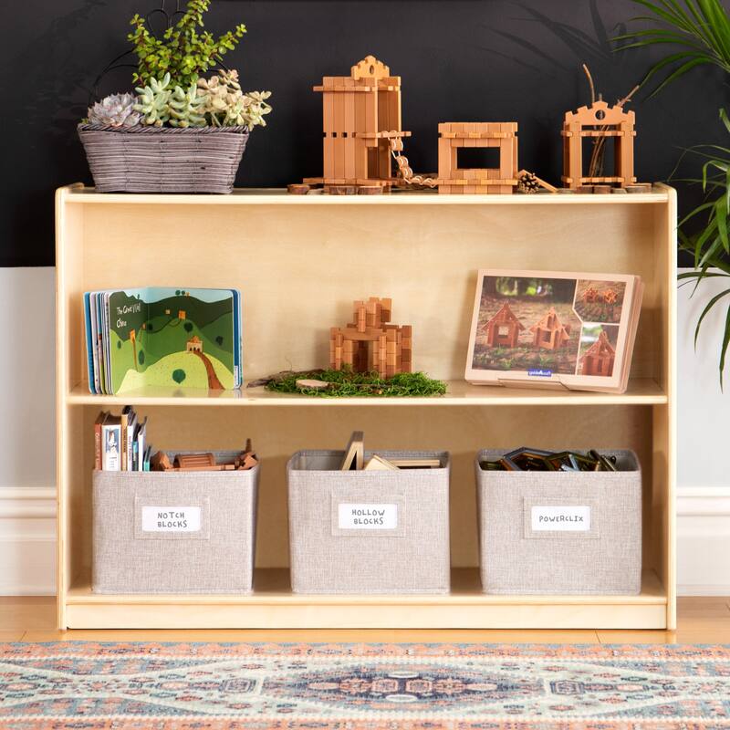 Guidecraft EdQ Essentials Two Shelf Open Storage 30''
