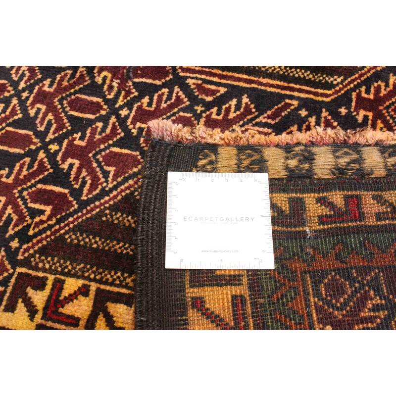 ECARPETGALLERY Hand-knotted Teimani Burgundy Wool Rug - 3'3 x 5'1