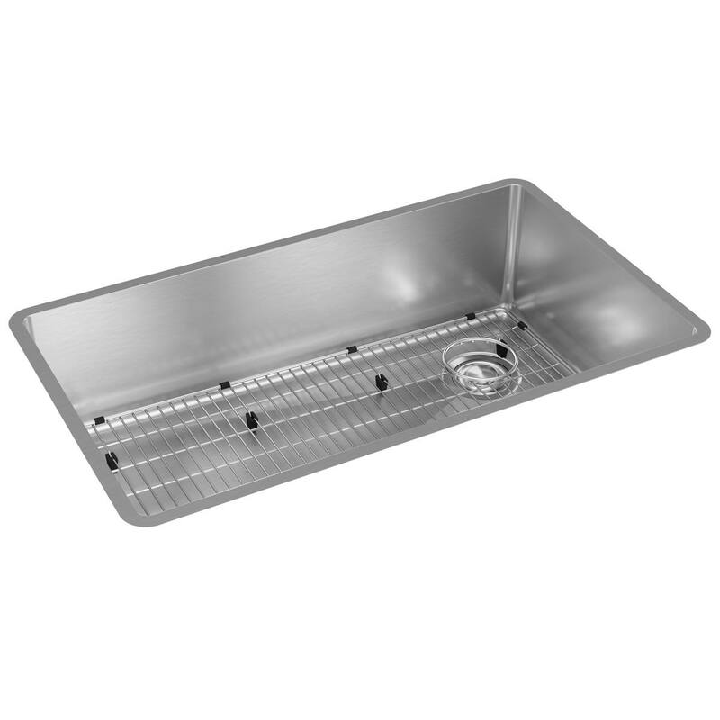 Elkay Crosstown 18 Gauge Stainless Steel 31-1/2" x 18-1/2" x 9", Single Bowl Undermount Sink Kit