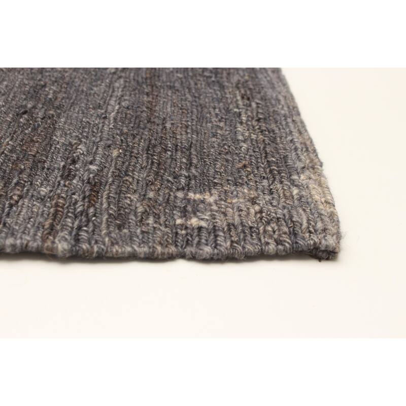 ECARPETGALLERY Flat-Weave Natural Grey Wool Tapestry Kilim - 6'5 x 8'2