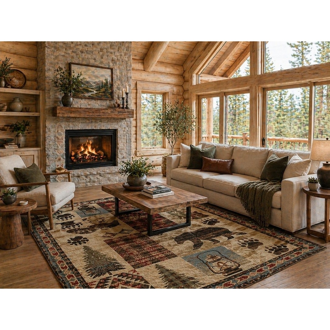 American Destination Lodge Panel Rug
