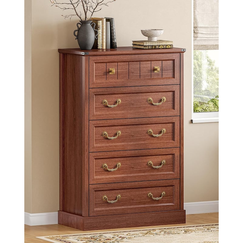 Farmhouse Drawers Dresser for Bedroom Wood Rustic Chest of Drawers