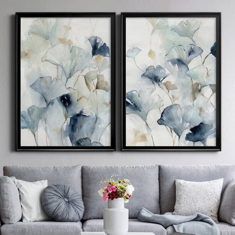 Indigo Ginkgo I Premium Framed Print - Ready to Hang - Multi-Color
