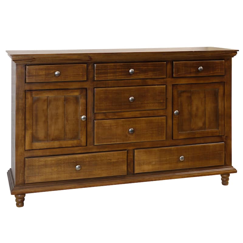 StyleCraft River's Edge 7-Drawer Dresser - Pecan - Pecan
