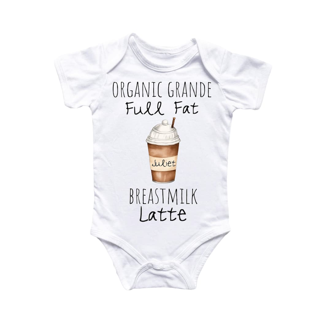 Breastmilk Latte Coffee - Baby Boy Girl Clothes Infant Bodysuit Funny Cute Newborn