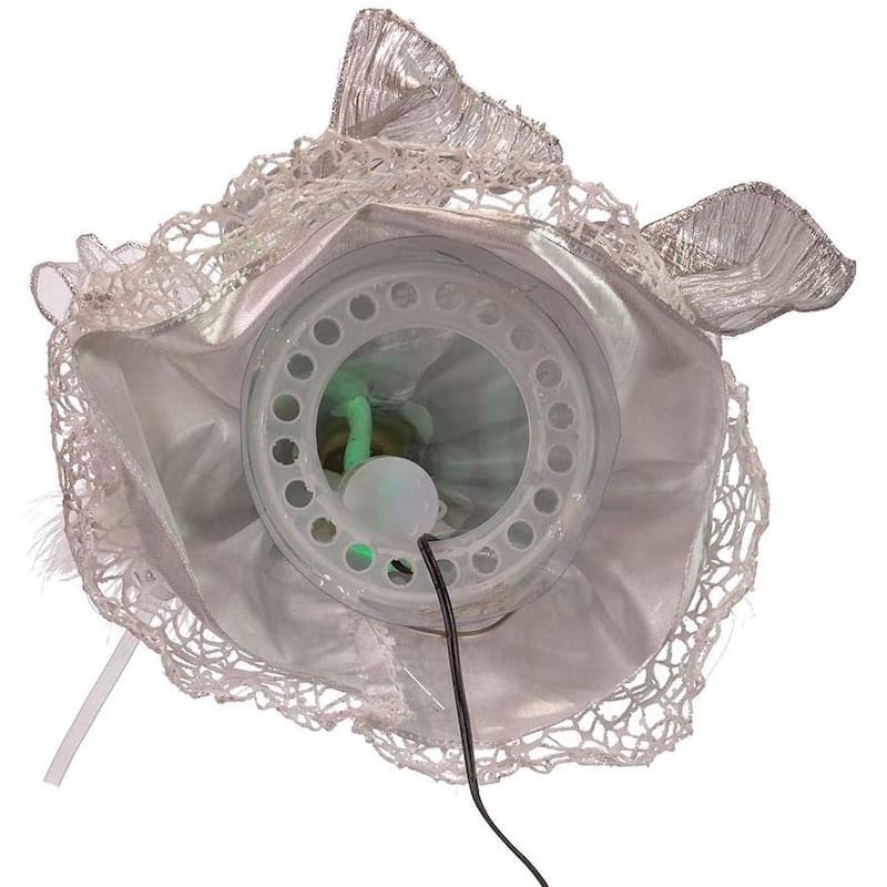Kurt Adler 12-Inch CUL Fiber Optic LED Silver Angel Treetop - 12"