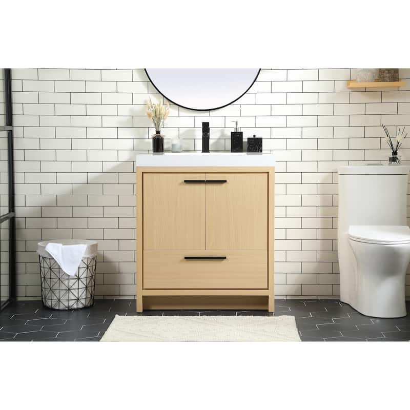 Line 24 - 30 Inch Single Bathroom Vanity - 30 Inches - Maple