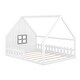 preview thumbnail 21 of 21, Full Size Wood House Bed with Window and Fence,