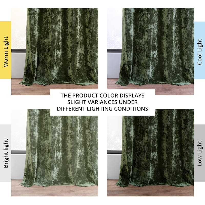 Exclusive Fabrics Lush Crush Velvet Curtains - Grommet Room Darkening Curtain for Bedroom & Living Room (1 Panel)