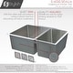 preview thumbnail 4 of 16, STYLISH 28 inch Stainless Steel 18G 60/40 Double Bowl Reversible Undermount Sink - 28" x 18" x 9"