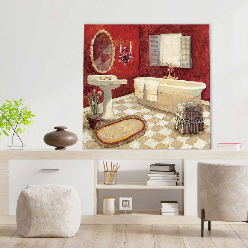 "Salon Rouge II" Print on Canvas