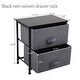 preview thumbnail 3 of 3, 2-Tier Black Utility Dresser Non-Woven Fabric Drawer Rack Storage Unit Side Table Nightstand