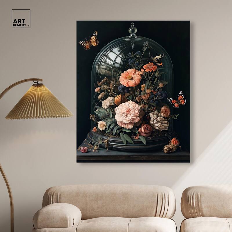Bell Jar Garden I Canvas by Art Remedy, Gallery Wrapped