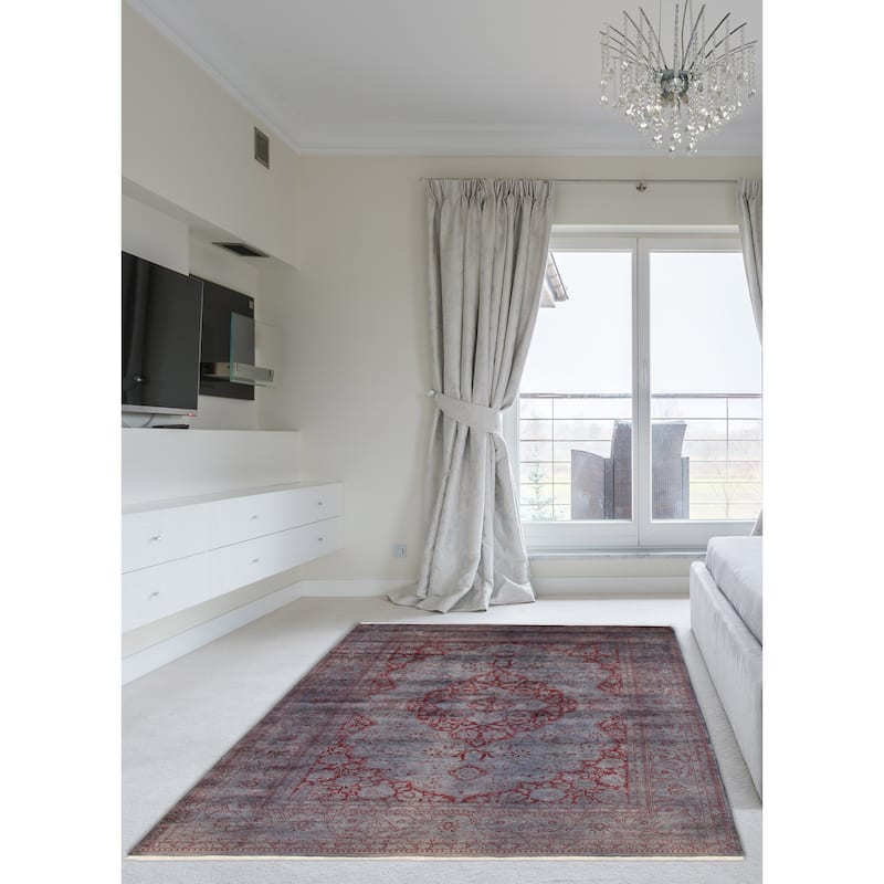 ECARPETGALLERY Hand-knotted Vibrance Grey Wool Rug - 6'1 x 8'7