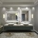 preview thumbnail 122 of 156, UL Certified Black Metal Framed LED Front Light and Backlit Anti-Fog Wall Bathroom/ Vanity Mirror