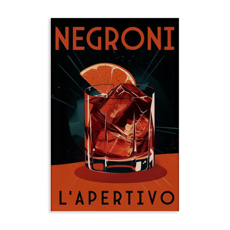 Stupell Vintage Midcentury Negroni Drink Canvas Wall Art Design By Andreas Magnusson - 16 x 24
