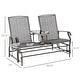preview thumbnail 8 of 14, Outsunny Steel/Fabric 2-person Outdoor Swing Glider