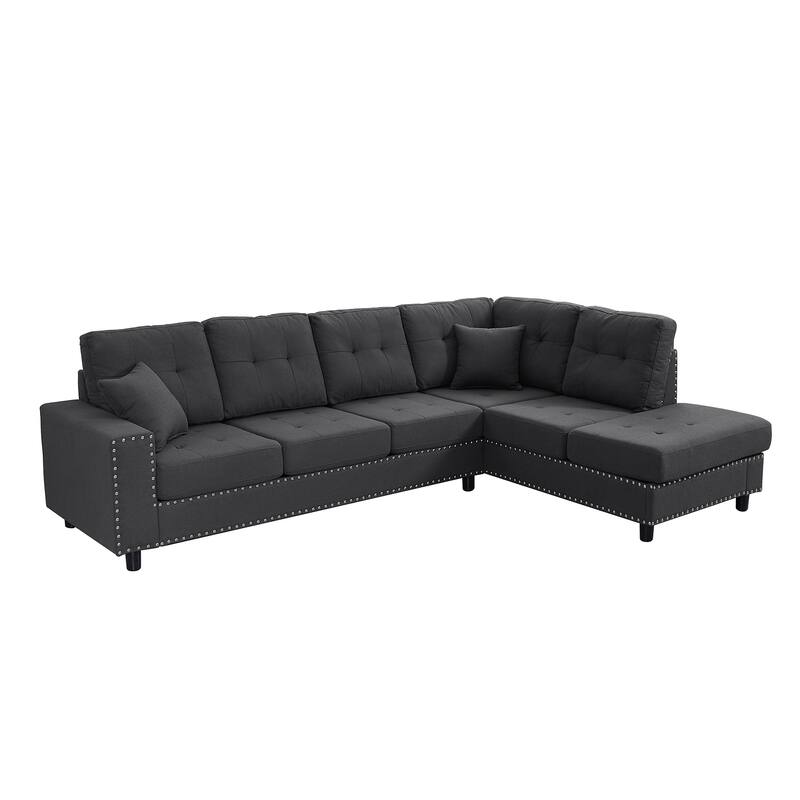 L-Shaped Modular Sectional Sofa with Removable Cushions