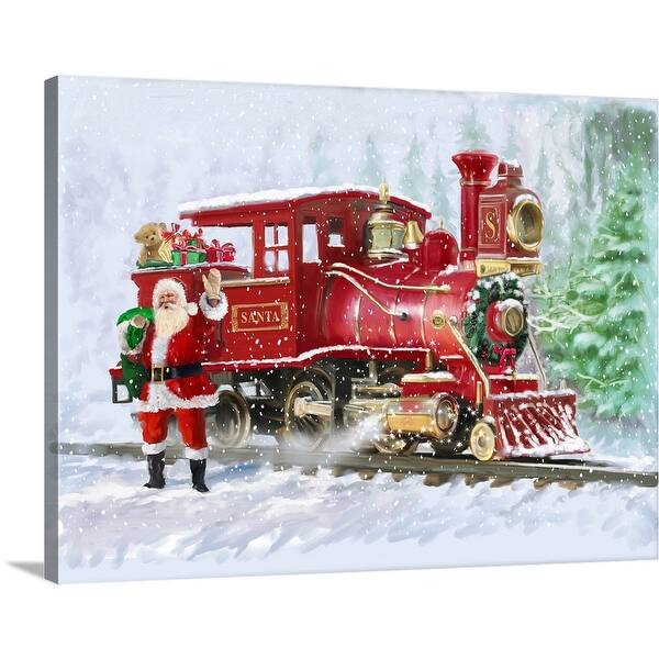 Shop Christmas Train Canvas Wall Art Overstock 31196074