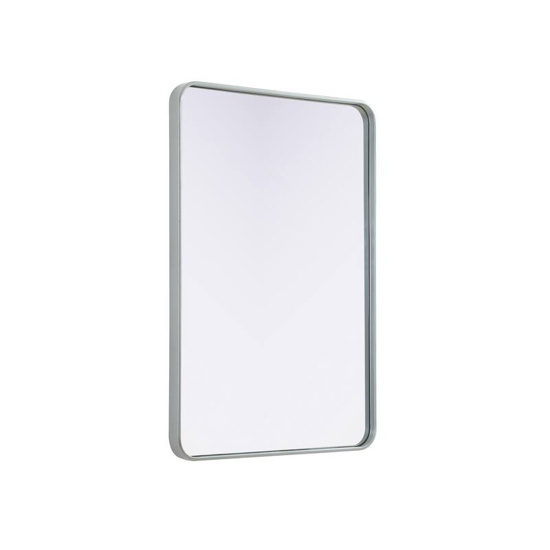 Elegant Lighting MR8A2740 Remy 27"W x 40"H Rectangular Flat Medium - Silver
