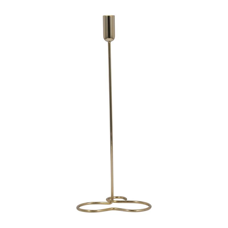Squiggly Base Taper Candle Holder Contemporary Glam Metal Metallic Gold Candle Holder for Home, Office or Event