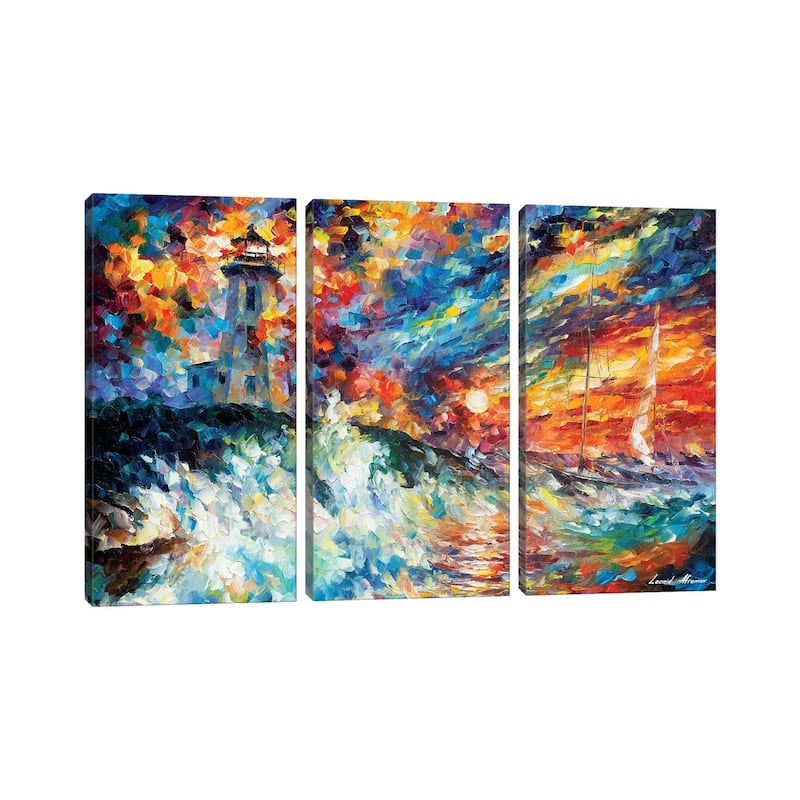 iCanvas "Ocean Thrill" by Leonid Afremov 3-Piece Canvas Wall Art Set