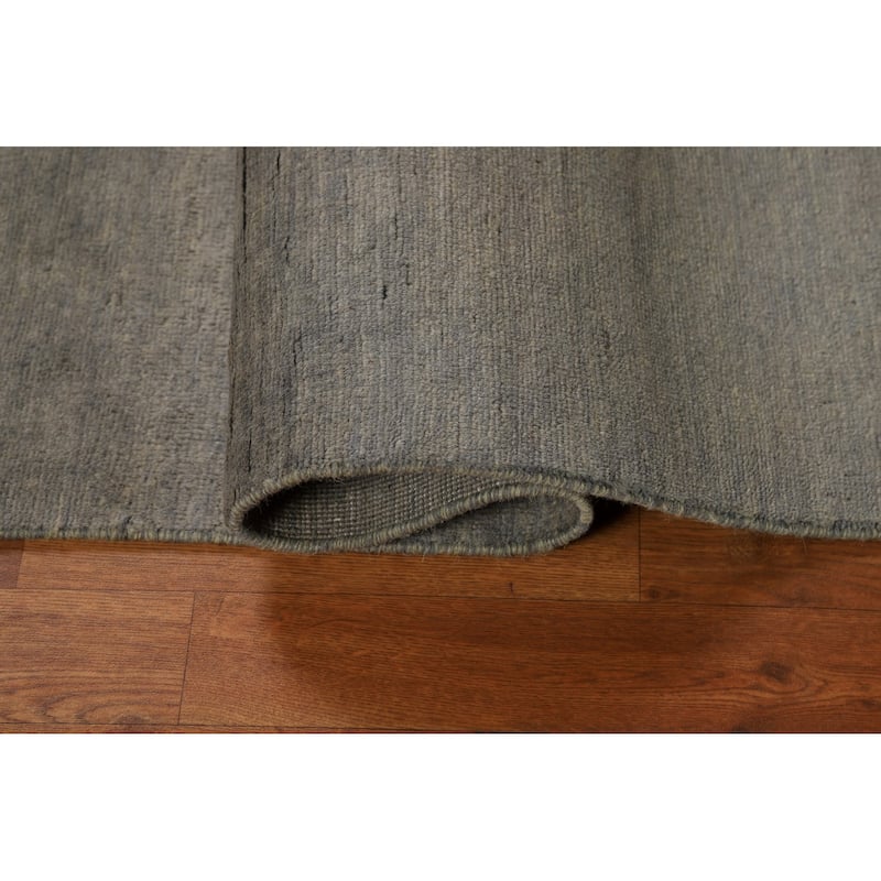 Hand Knotted Oriental 100% Wool Carpet Modern Modern Greys & Charcoal Gabbeh Area Rug - 5' 1'' X 3' 4''