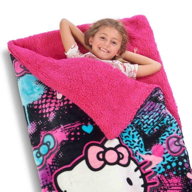 Sanrio Hello Kitty Slumber Kitty Cloud W/Sherpa Slumber Bag