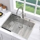 preview thumbnail 1 of 4, Vanityfair 30 Inch Single Bowl Stainless Steel Topmount Kitchen Sink 16 Gauge with 2 Faucet Holes Brushed Nickel