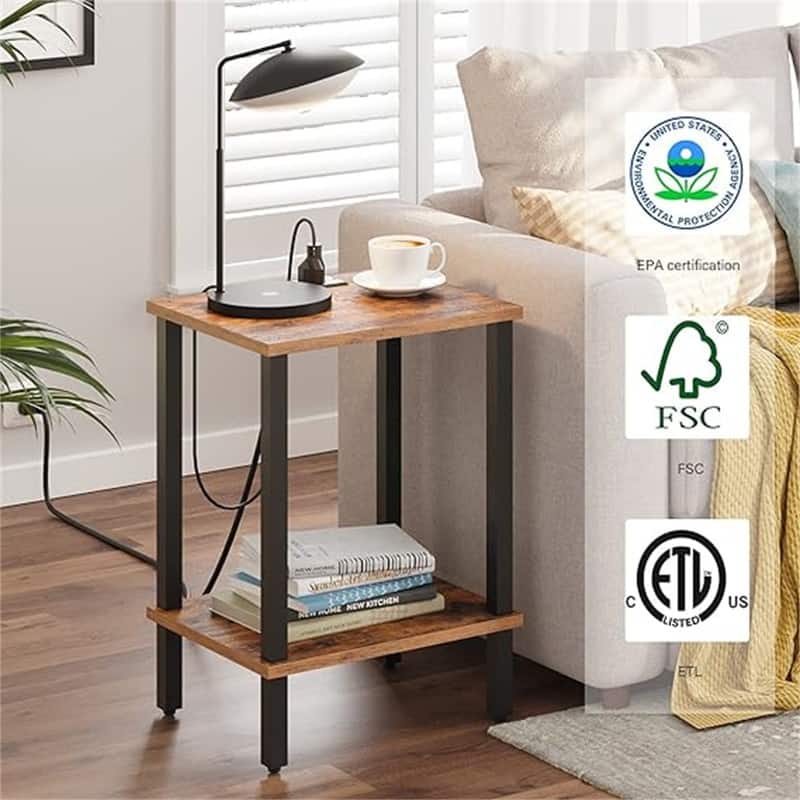 End Table with Charging Station