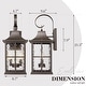 preview thumbnail 8 of 15, Classic Outdoor Wall Lantern with Water Rippled Glass