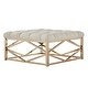 preview thumbnail 8 of 21, Solene Geometric Base Square Ottoman Coffee Table - Champagne Gold by iNSPIRE Q Bold