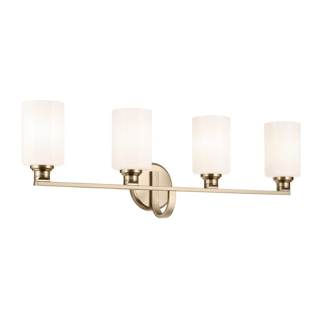 Kichler Lighting Gioe 32.25" 4-Light Vanity Light with Opal Glass in Champagne Bronze