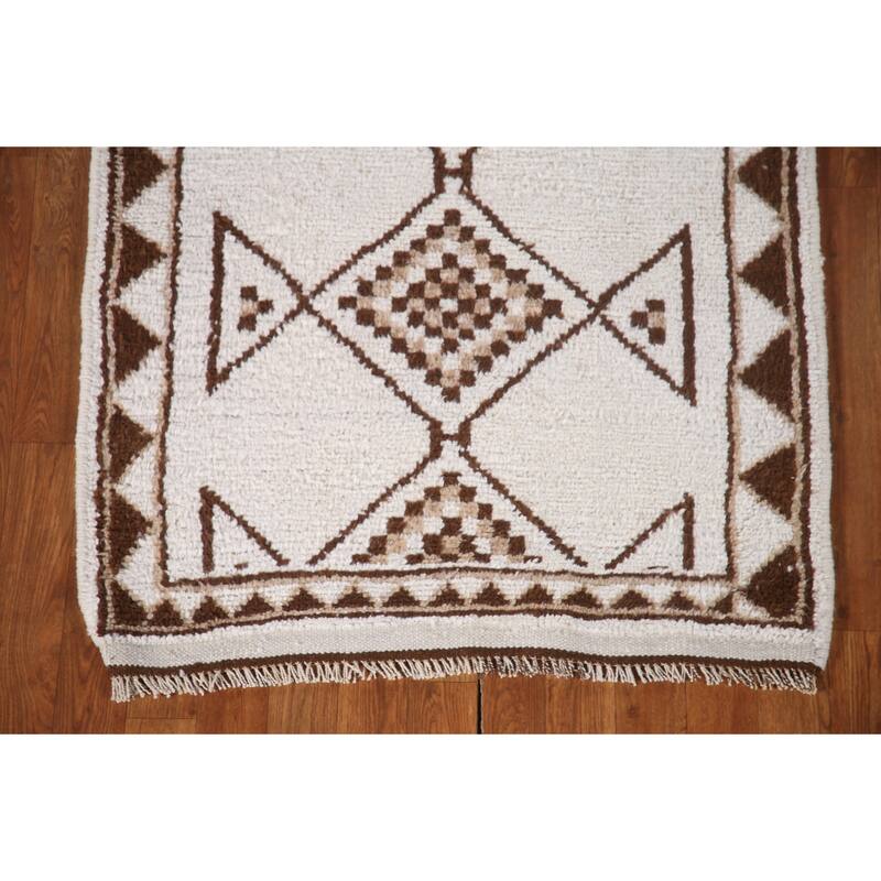 Plush Turkish Anatolian Runner Rug Hand-knotted Oriental Wool Carpet - 3'1"x 10'1"